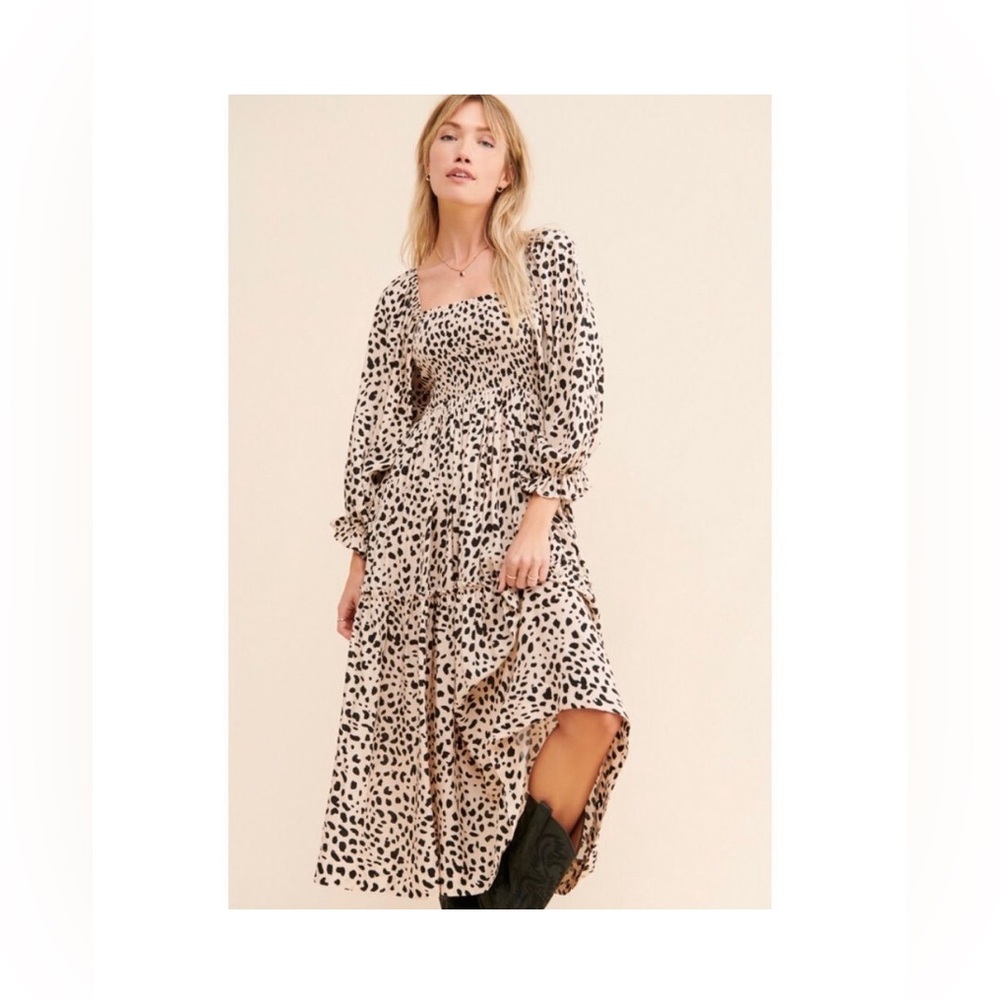 Anthropologie - En Elly Cheetah Midi Dress